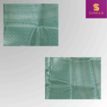 Bronge Pastel and Teal Blue Powerloom Silk Saree with Floral Brocade