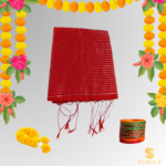 Classic Red Cotton Saree with Silver Stripes and Tonal Ikat Motifs