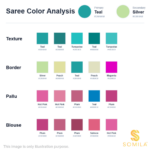 Teal Cotton Saree with Pink Pallu and Folk-Art Motifs