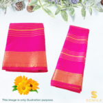 Plum Crepe Silk Saree with Gold Zari Stripes