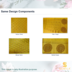 Mustard Gold Mulberry Silk Saree with Medallion Border