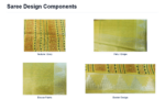 Contemporary Lemon Yellow Tissue Linen Saree with Geometric Tribal Embroidery - Image 2